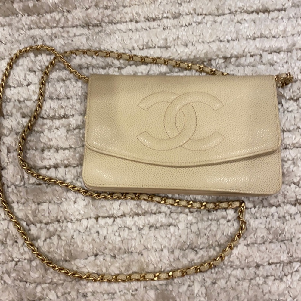 Vintage timeless wallet on chain Chanel